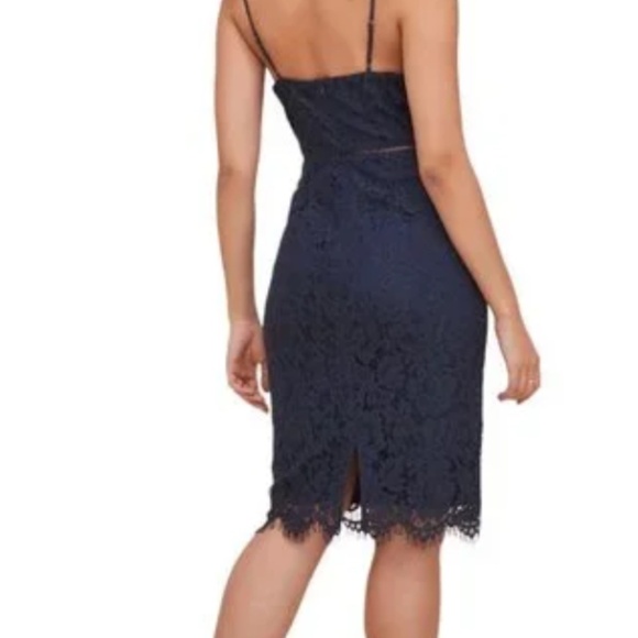 ASTR The Label Lattice Inset Lace Spaghetti Strap Party Event Dress Size M - Picture 2 of 10